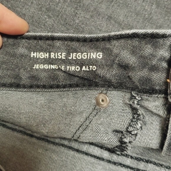 Women Universal Thread Charcoal Grey High Rise Stretchy Denim Jegging Jeans - Picture 6 of 10